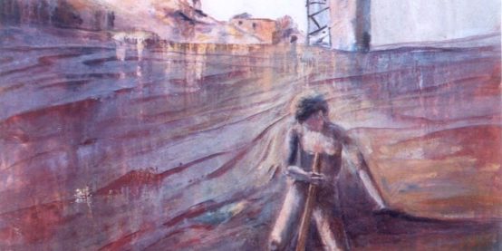 026 – Matérico Figurativo – La mina. Homenaje al minero Julián Raja – Acrílico Lino – 100 x 81